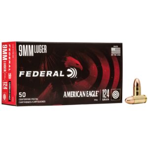 Federal American Eagle 9mm 124gr FMJ 50rd