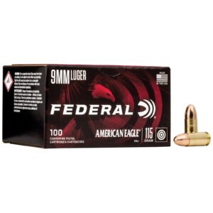 Federal American Eagle 100rnd box 9mm 115gr