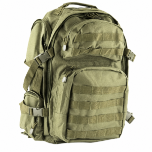 NcSTAR, Tactical Backpack, 18" x 12" x 6" Main Compartment, Nylon, Green, Adjustable Shoulder Straps, Exterior PALS/ MOLLE Webbing, Hydration Bladder Compatible
