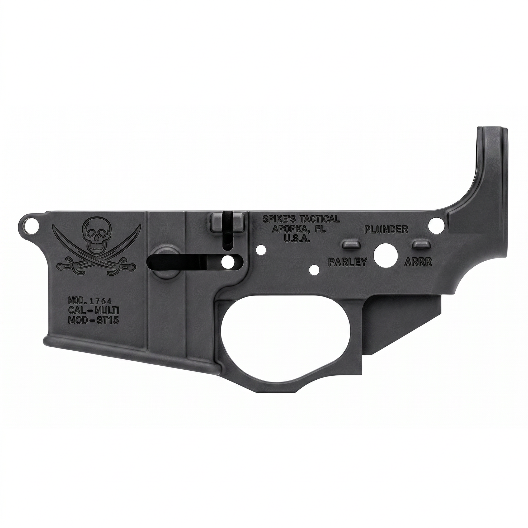 Spike's Tactical, STLS016 Calico Jack, Stripped Lower, Semi-automatic, 223 Remington/5.56 NATO, Black Finish, Non-Color - Image 2